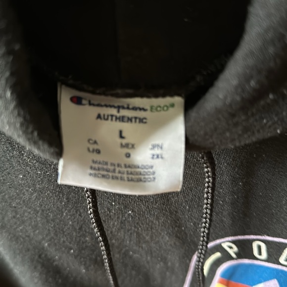 Barstool Sports Champion Hoodie large Black Pogue Life OBX Pullover Sweatshirt - Picture 3 of 3